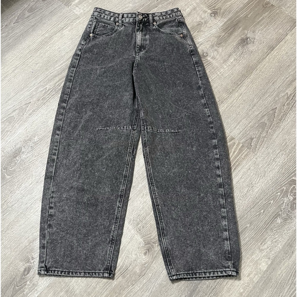 SONG Barrell Leg Jeans 5/27 Acid Wash Baggy Streetwear Boho Grunge 28x27.5